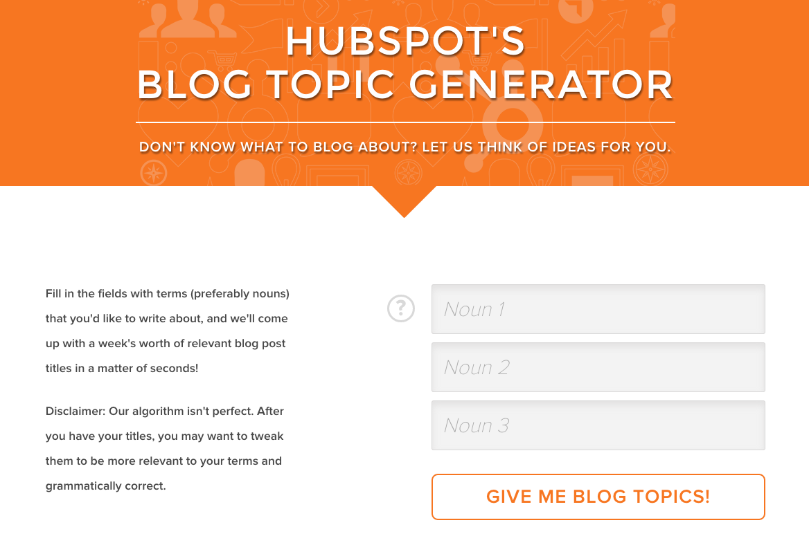 hubspot topic generator